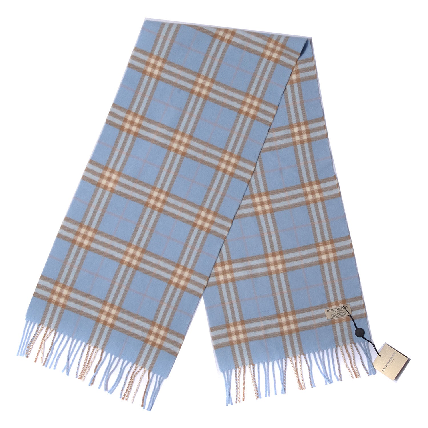 Burberry Wool Nova Check Scarf Blue 3 of 4