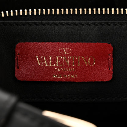 Valentino Garavani Lambskin Snakeskin Bloomy Crossbody Bag Black 6 of 12