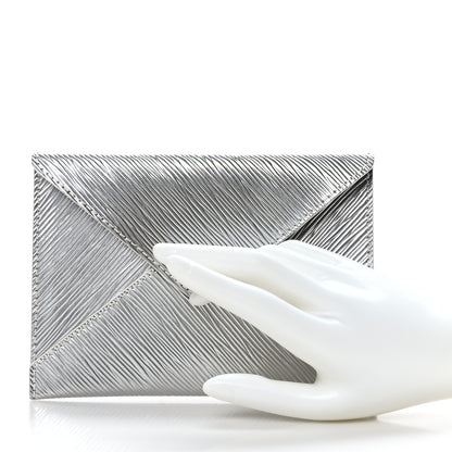 Louis Vuitton Metallic Epi Invitation Envelope Clutch Silver 2 of 6