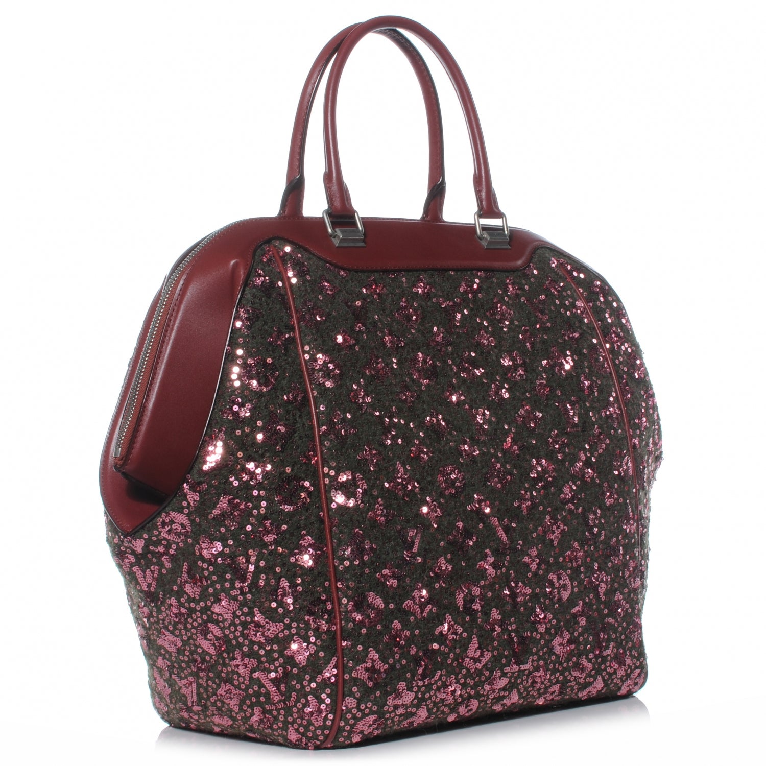 Louis Vuitton Sequin Monogram Sunshine Express North South Burgundy 3 of 8