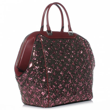 Louis Vuitton Sequin Monogram Sunshine Express North South Burgundy 3 of 8