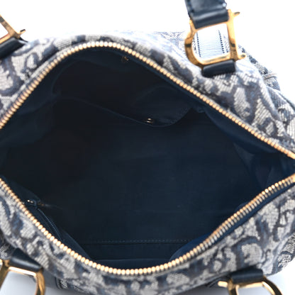 Christian Dior Denim Monogram Boston Navy 5 of 9