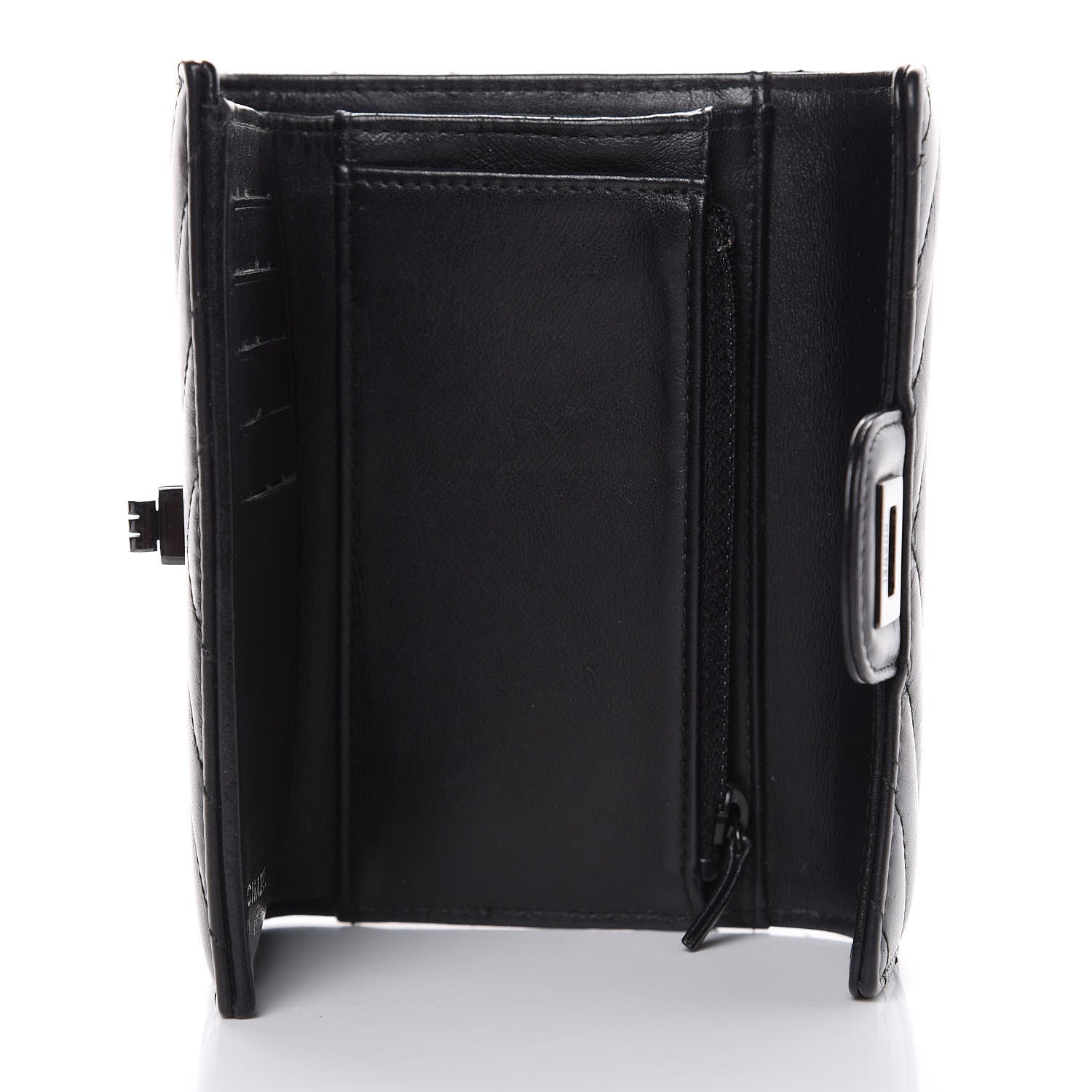 Chanel Aged Calfskin Chevron Quilted Reissue Medium Flap Wallet So Black 5 of 11