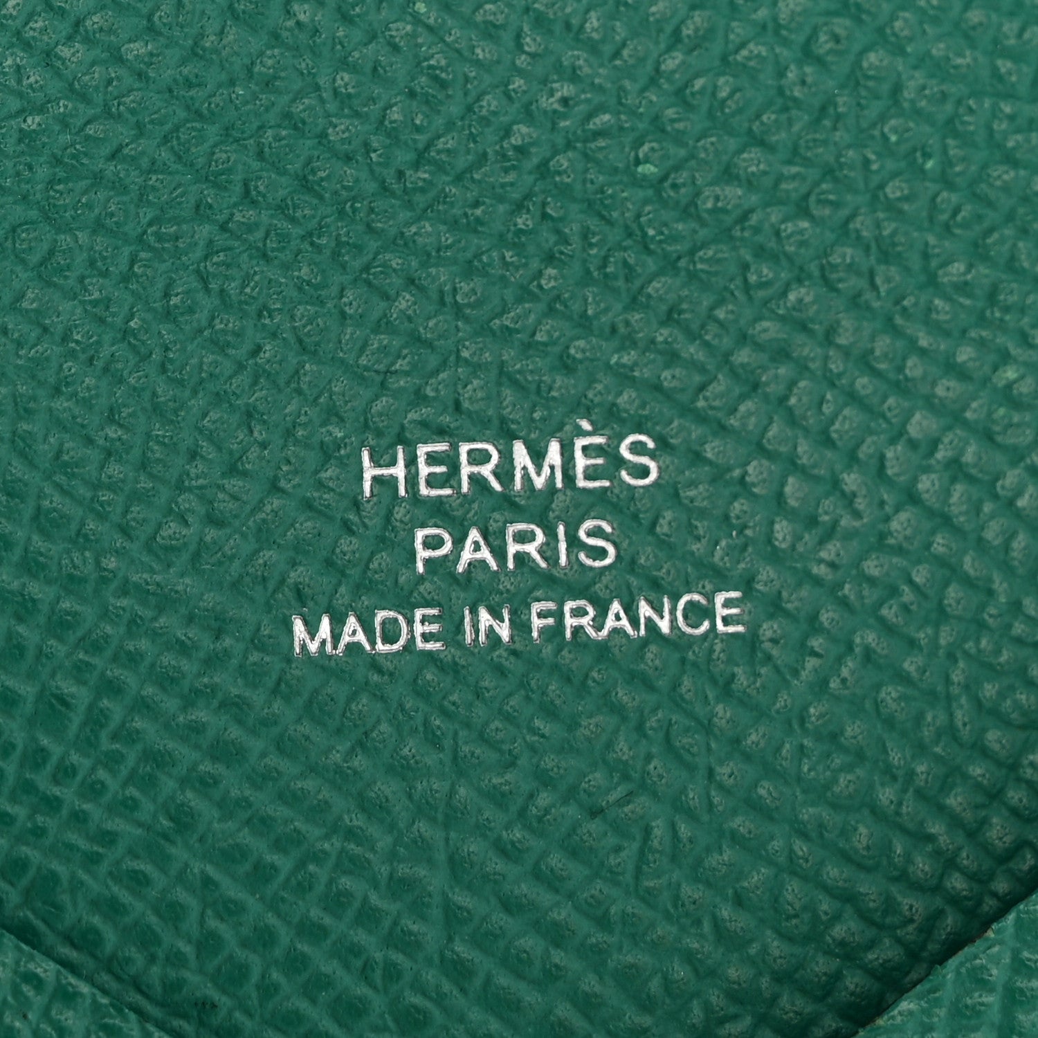 Hermes Epsom Calvi Card Case Vert Jade 6 of 9
