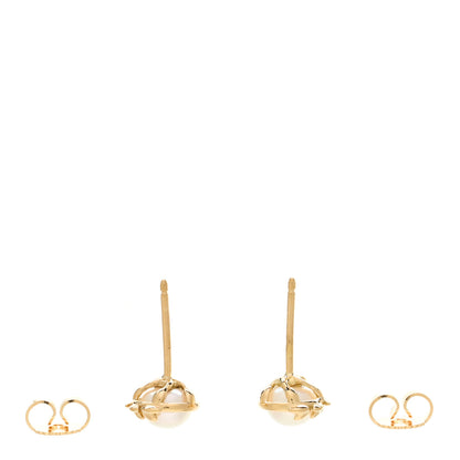 Tiffany 18k Yellow Gold Pearl Paloma Picasso Olive Leaf Earrings 3 of 5