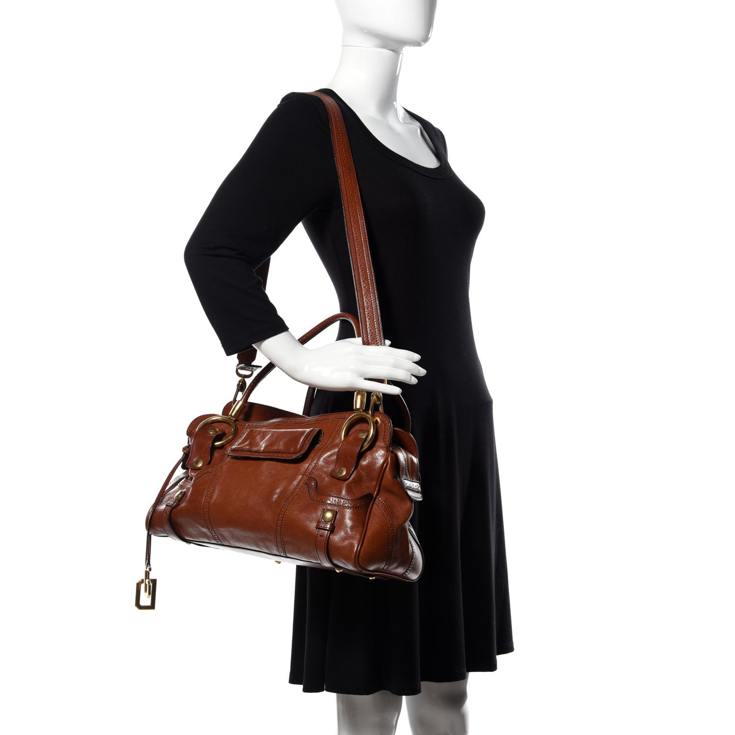 Dolce & Gabbana Calfskin Shoulder Bag Brown 2 of 9