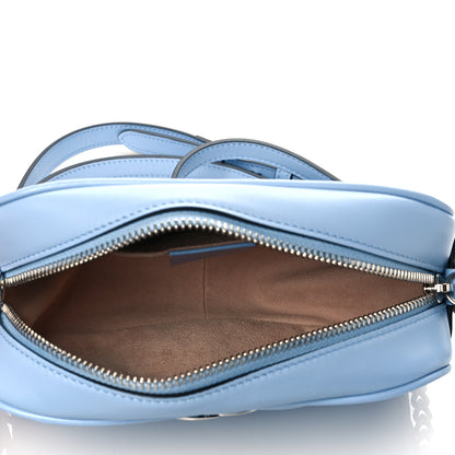 Gucci Calfskin Matelasse Mini GG Marmont Chain Shoulder Bag Porcelain Light Blue 5 of 11