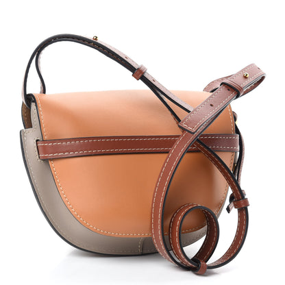 Loewe Calfskin Small Gate Crossbody Bag Amber Light Grey Rust 3 of 10