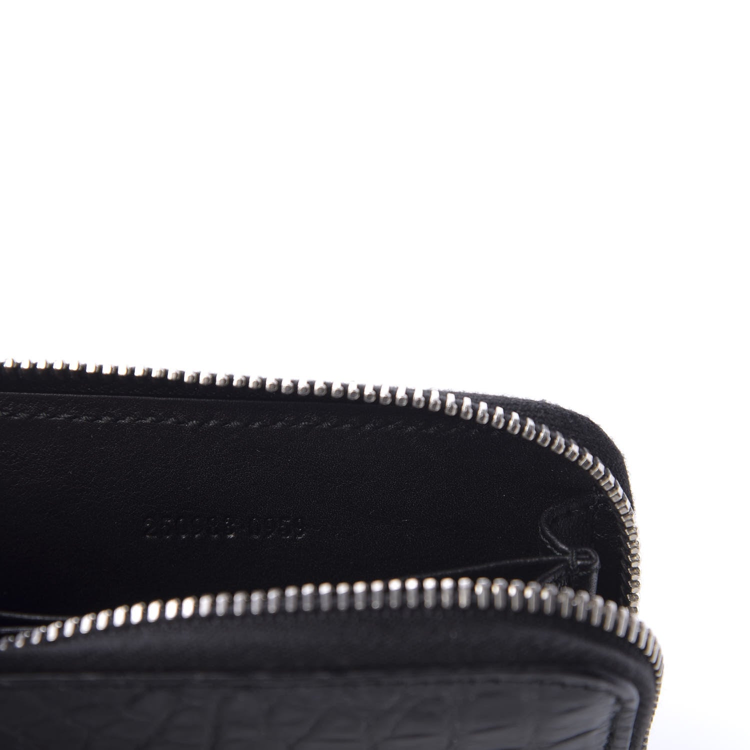 Gucci Crocodile Zip Around Card Case Black 7 of 8