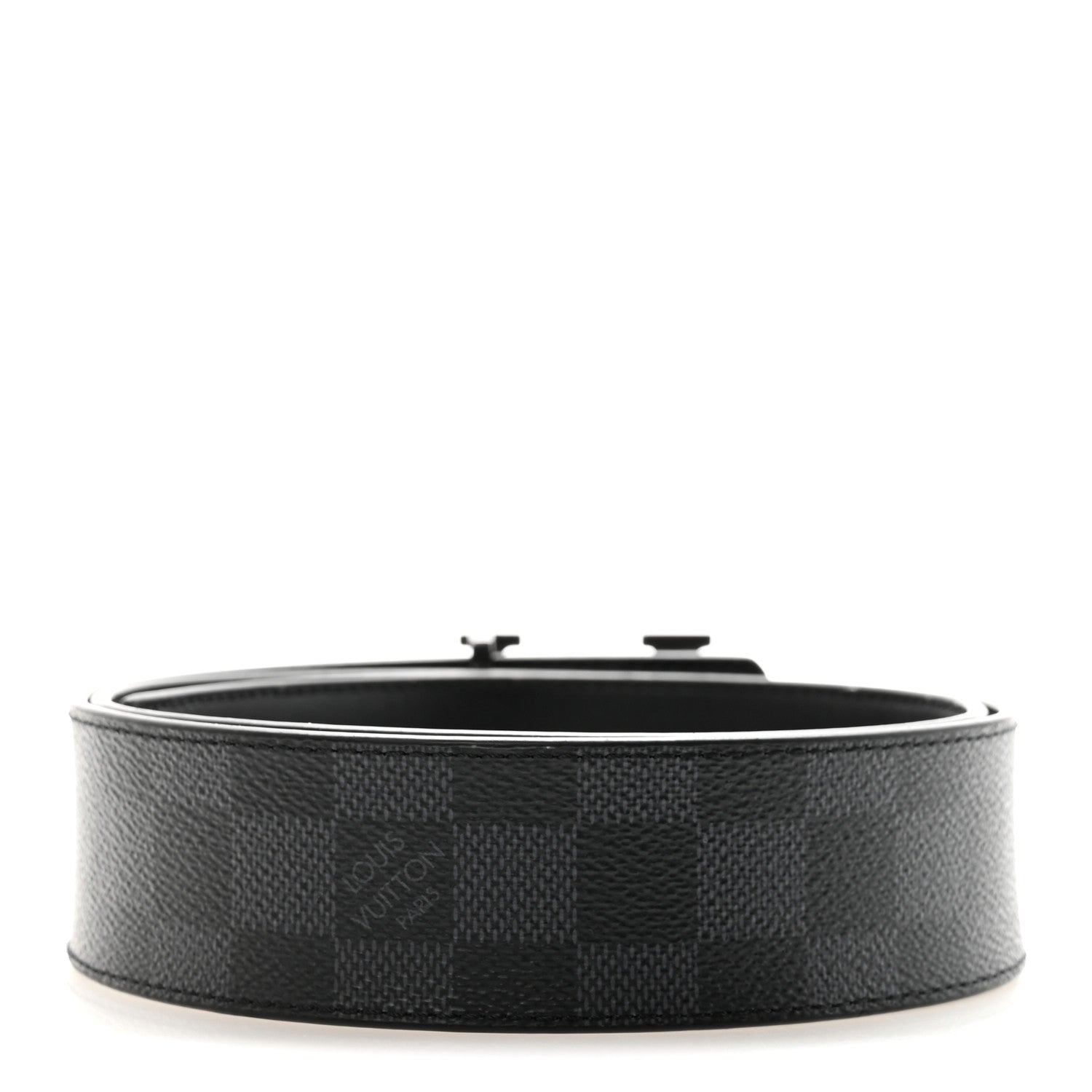 Louis Vuitton Damier Graphite 40mm LV Initiales 85 34 Belt 2 of 6