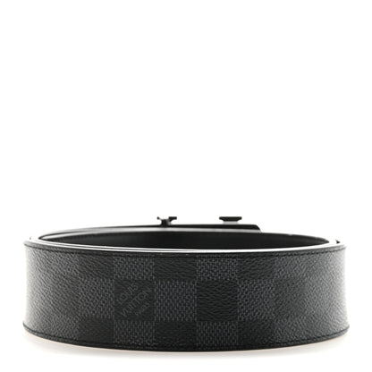 Louis Vuitton Damier Graphite 40mm LV Initiales 85 34 Belt 2 of 6