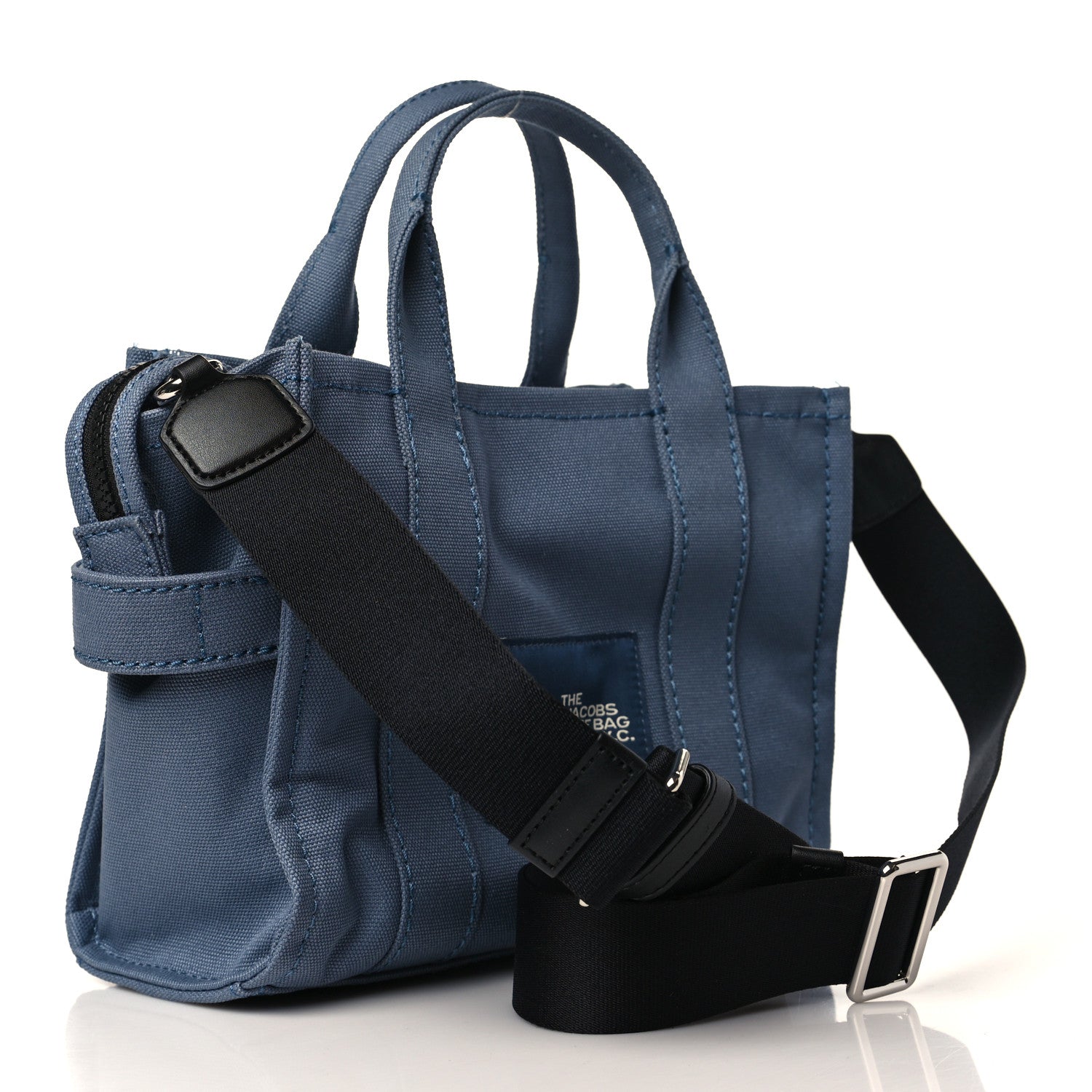 Marc Jacobs Cotton Canvas Mini The Tote Bag Blue Shadow 3 of 8