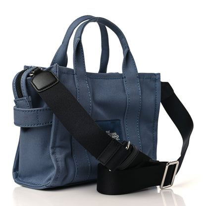 Marc Jacobs Cotton Canvas Mini The Tote Bag Blue Shadow 3 of 8