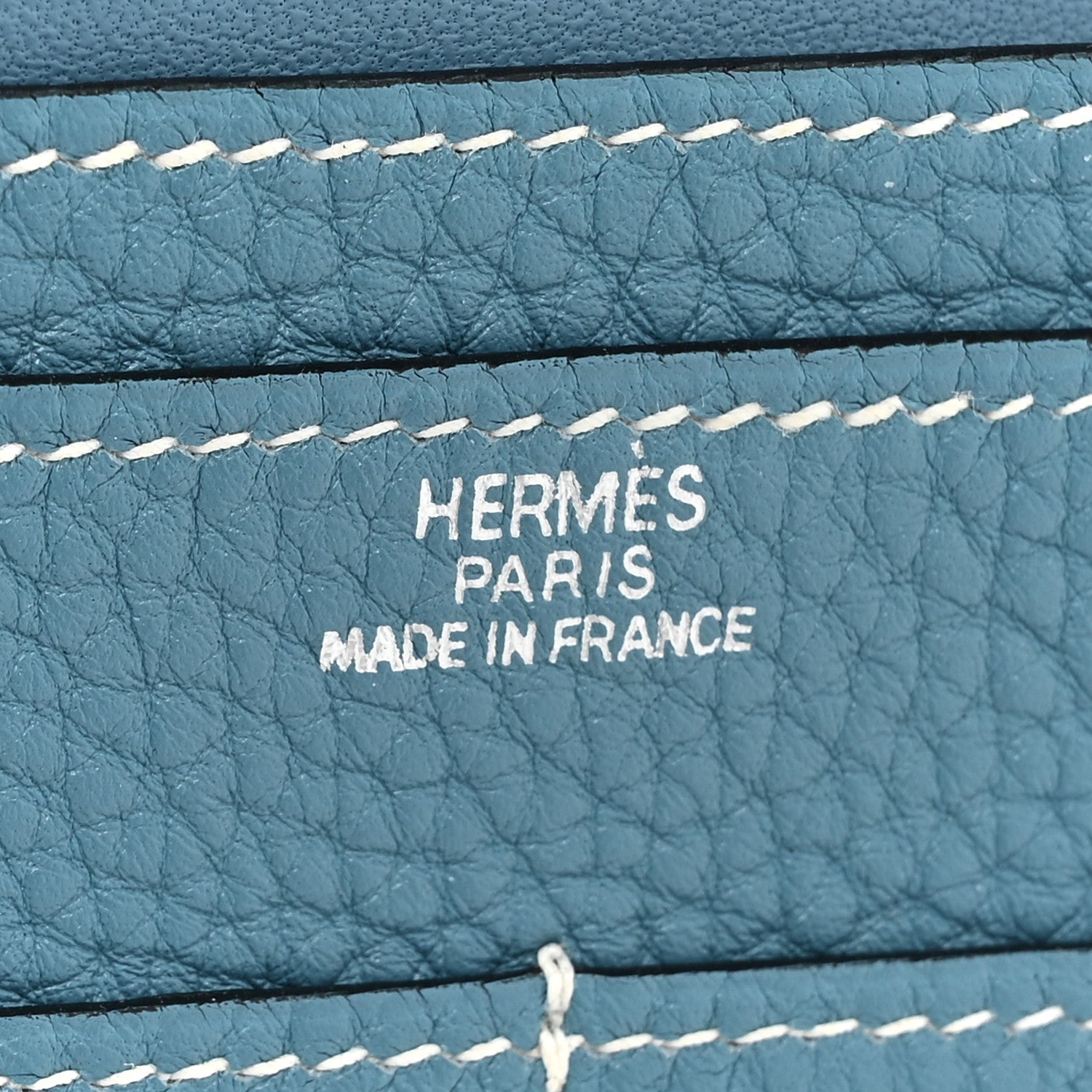 Hermes Togo Dogon Duo Wallet Blue Jean 8 of 10