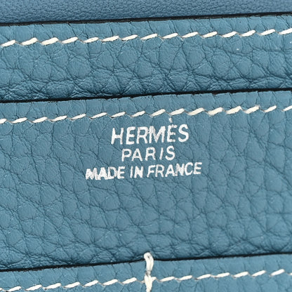 Hermes Togo Dogon Duo Wallet Blue Jean 8 of 10