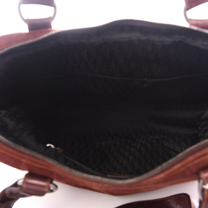 Christian Dior Suede Gaucho Double Saddle Bag Burgundy 4 of 8