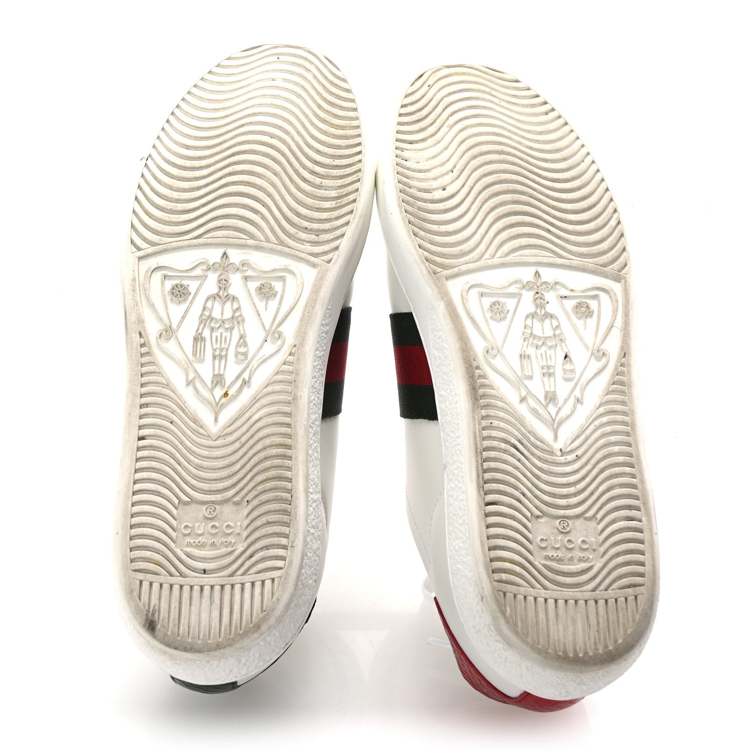 Gucci Calfskin Ayers Bee Embroidered Womens Ace Sneakers 36.5 White Green 6 of 10