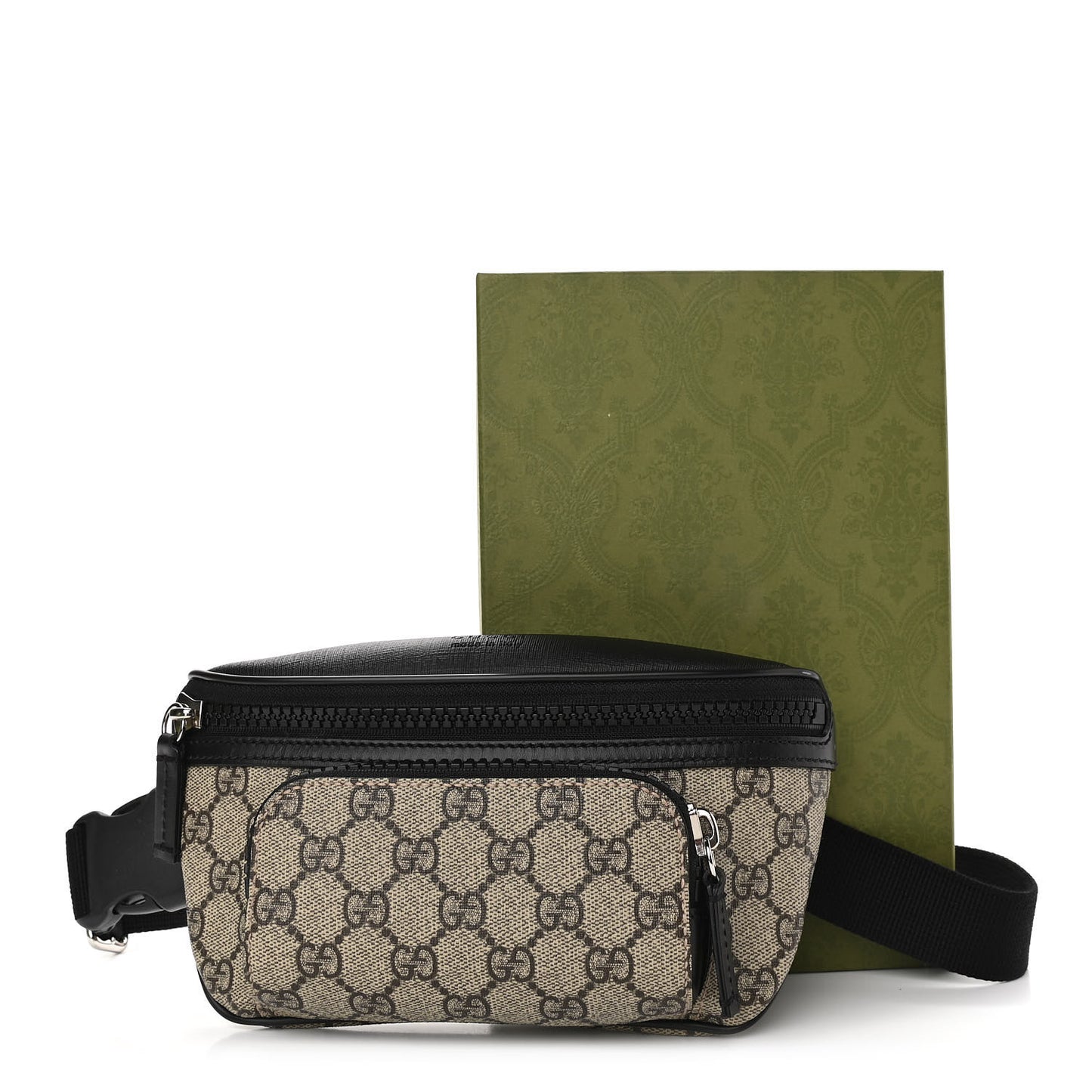 GG Supreme Monogram Belt Bag Black