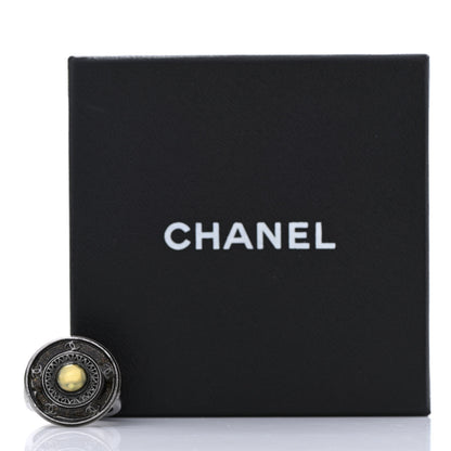 Chanel Resin Metal CC Ring Black 5 of 5