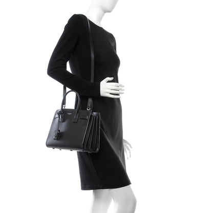 Saint Laurent Grained Calfskin Baby Sac De Jour Black 2 of 8