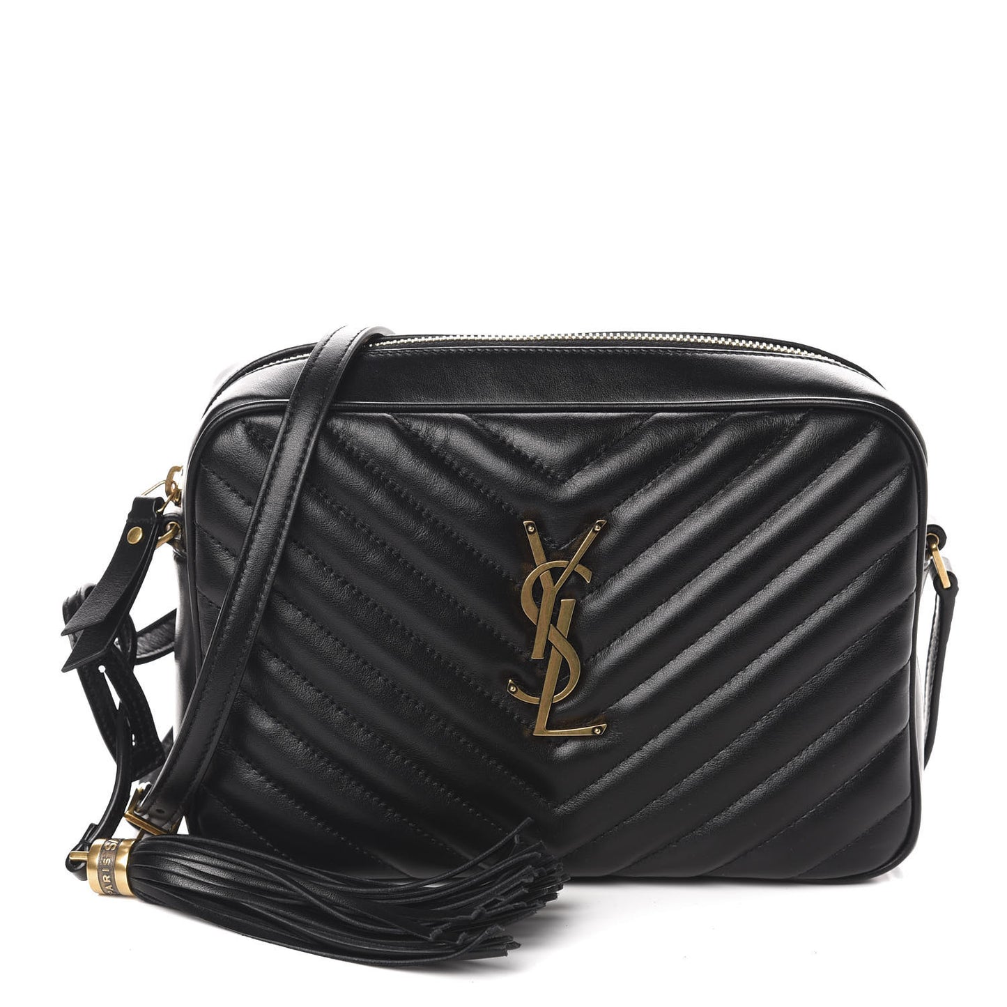 Calfskin Matelasse Monogram Lou Camera Bag Black