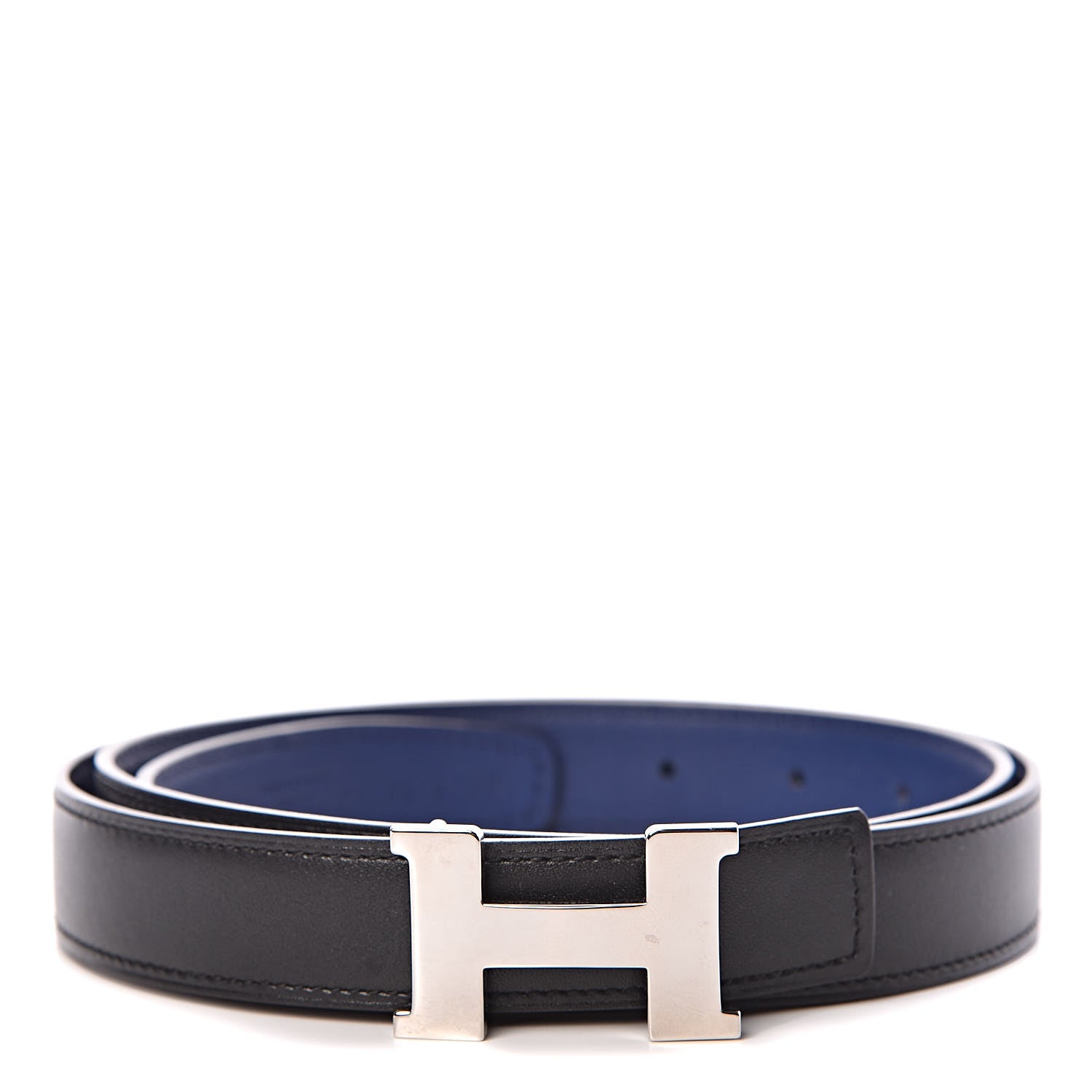 Hermes Swift Box Mini Constance 24mm H Belt 95 Bleu Saphir Black 1 of 6