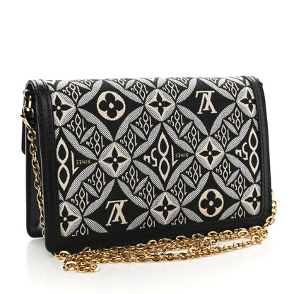 Louis Vuitton Jacquard Since 1854 Dauphine Chain Wallet Grey 3 of 8