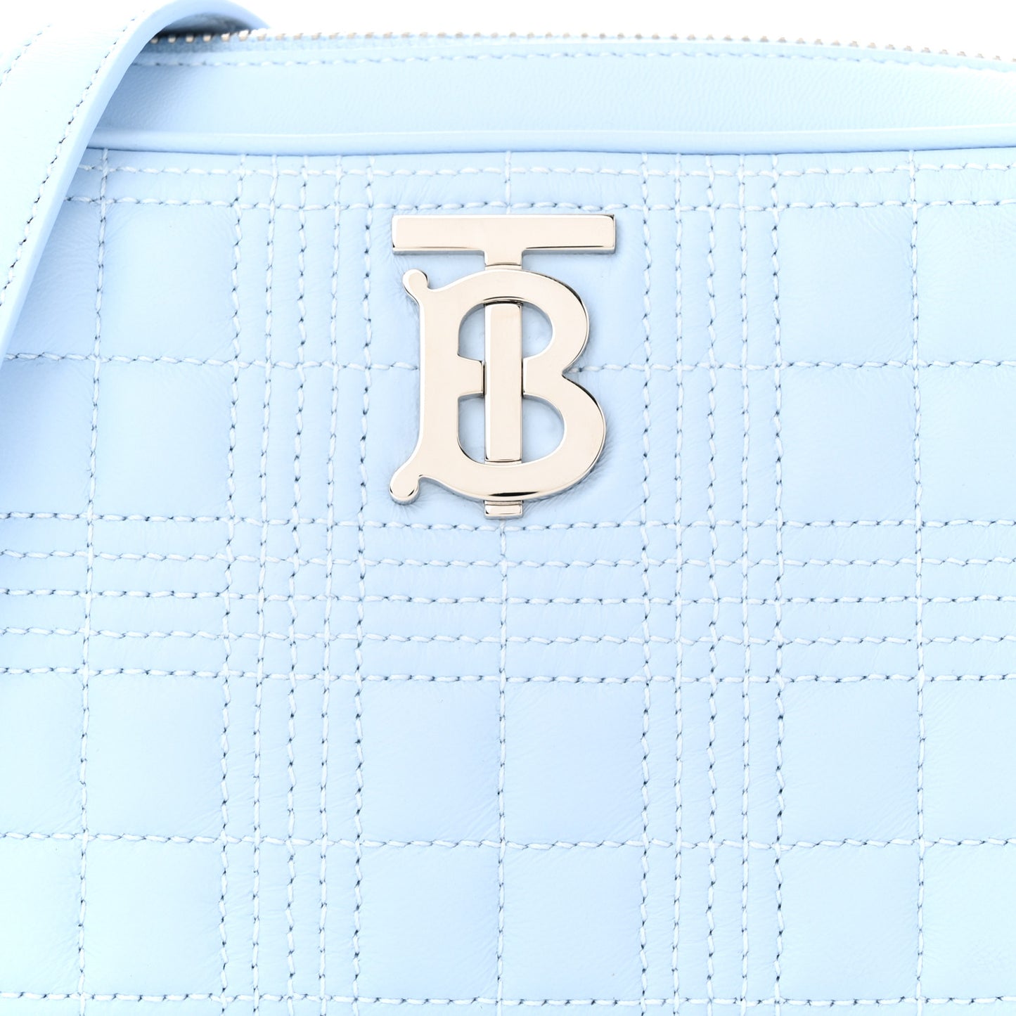 Lambskin Quilted Mini Lola Camera Bag Pale Blue