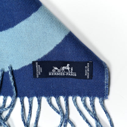 Hermes Cashmere Casaque Charms Muffler Outremer Bleu Ciel 3 of 3