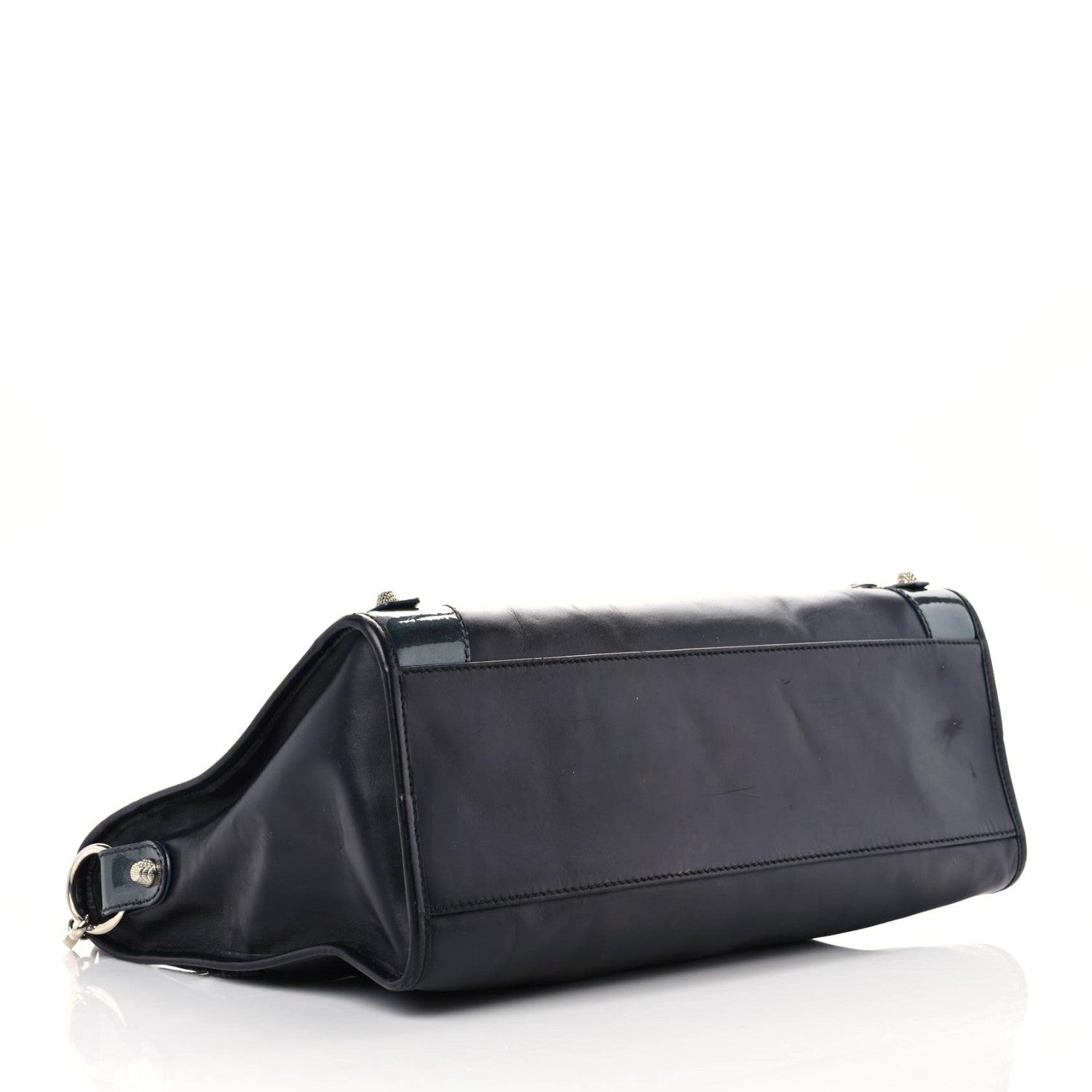 Balenciaga Smooth Calfskin Metallic Patent Giant 12 Silver Hardware City Black Gris 4 of 22