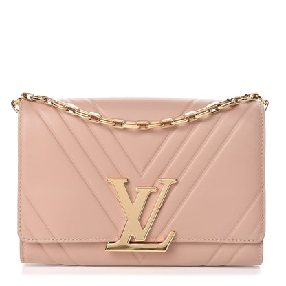 Louis Vuitton Calfskin Airy V Embossed Pochette Chain Louise GM Nude 1 of 10