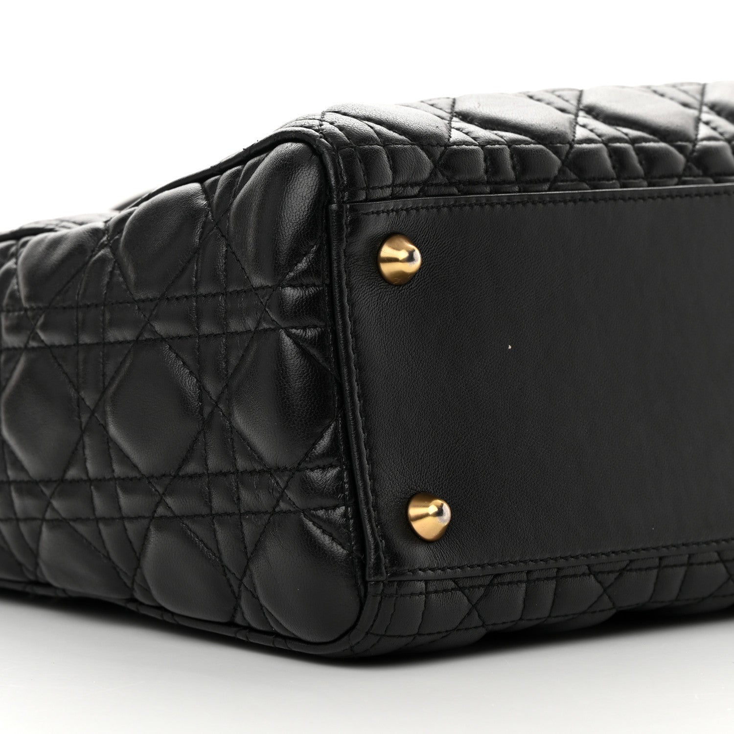 Christian Dior Lambskin Cannage Large Lady Dior Black 9 of 19