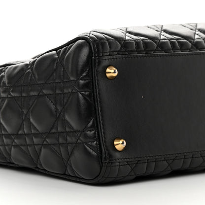 Christian Dior Lambskin Cannage Large Lady Dior Black 9 of 19