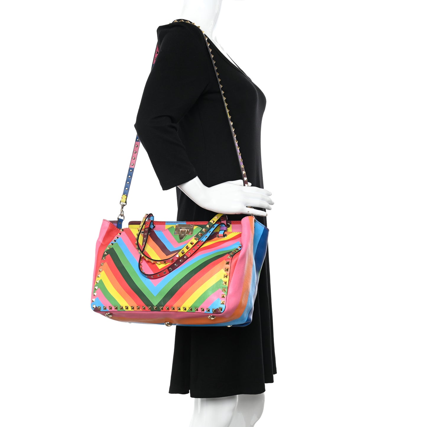 Vitello 1973 Medium Rockstud Tote Multicolor