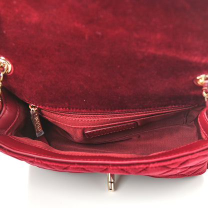Chanel Velvet Quilted Mini Rectangular Pearl Crush Flap Burgundy 5 of 9