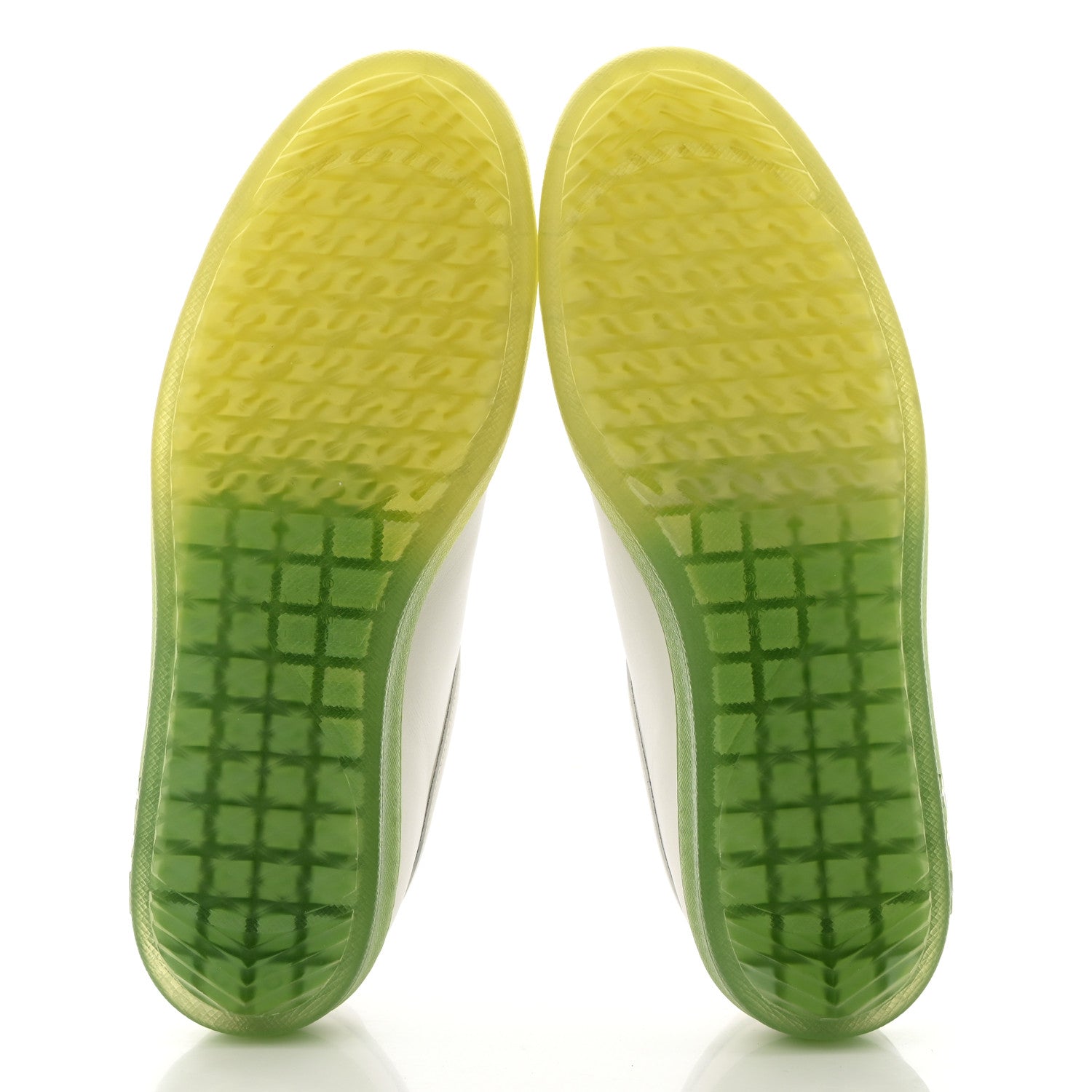 Louis Vuitton Calfskin Mens Luxembourg Samothrace Sneakers 8.5 White Yellow Green 5 of 10
