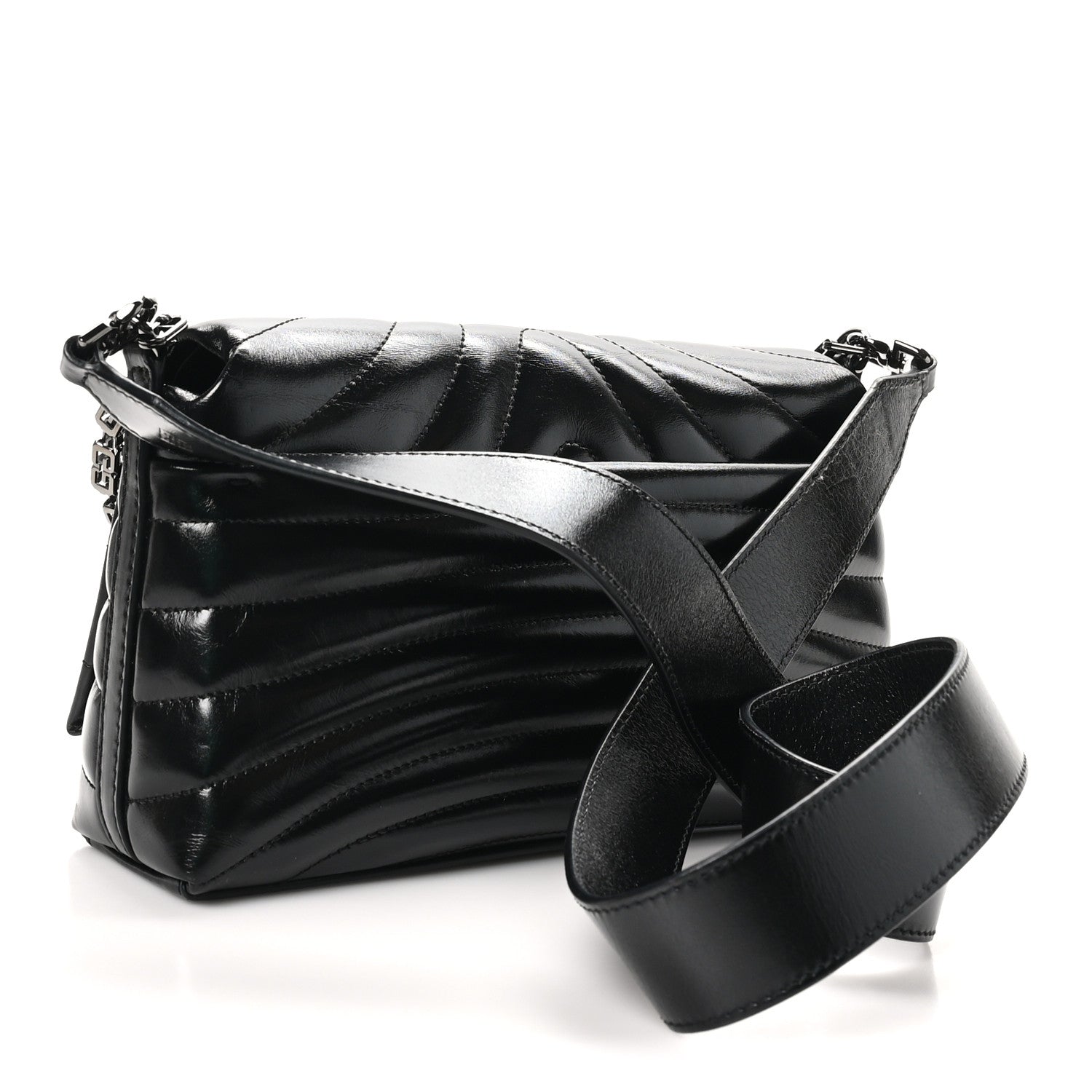 Givenchy Shiny Calfskin 4G Quilted Small Shoulder Bag Black 3 of 9