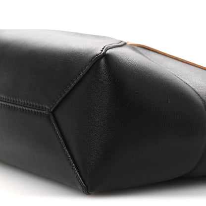 Loewe Shiny Calfskin Mini Puzzle Fold Tote Warm Desert Black 10 of 12
