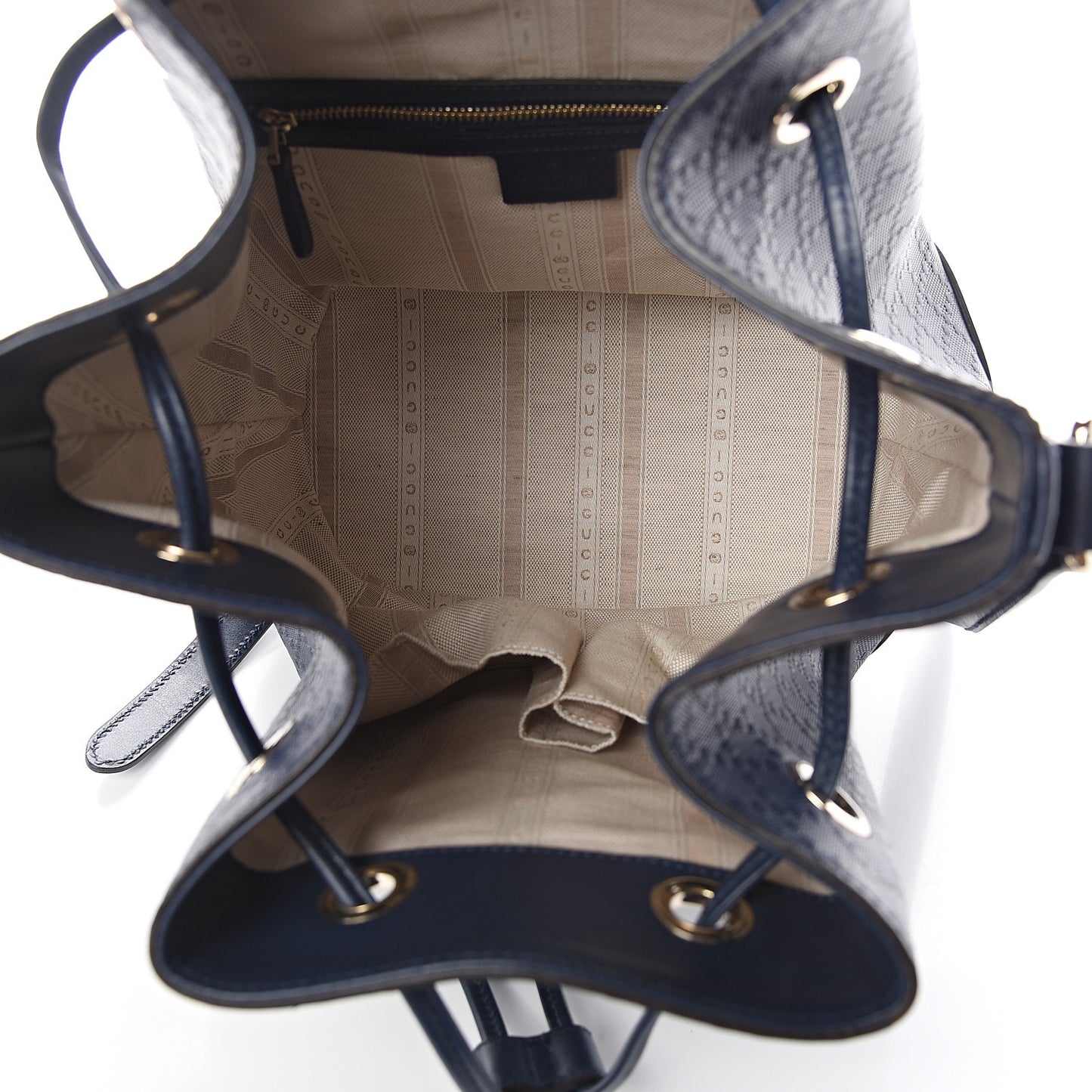 Hilary Lux Bright Diamante Medium Bucket Bag Classic Marine