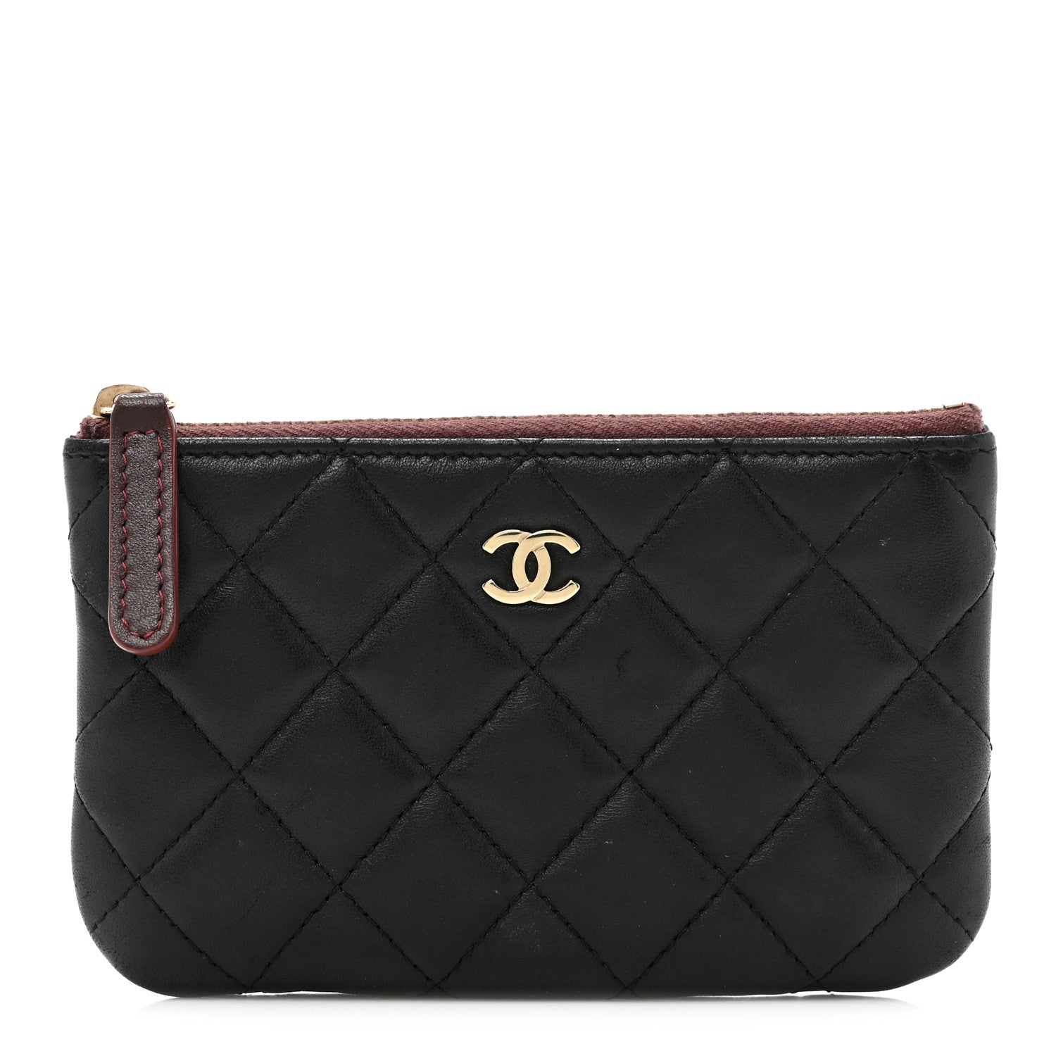 Chanel Lambskin Quilted Small Cosmetic Case Black 1 of 10