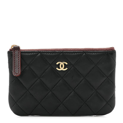 Chanel Lambskin Quilted Small Cosmetic Case Black 1 of 10