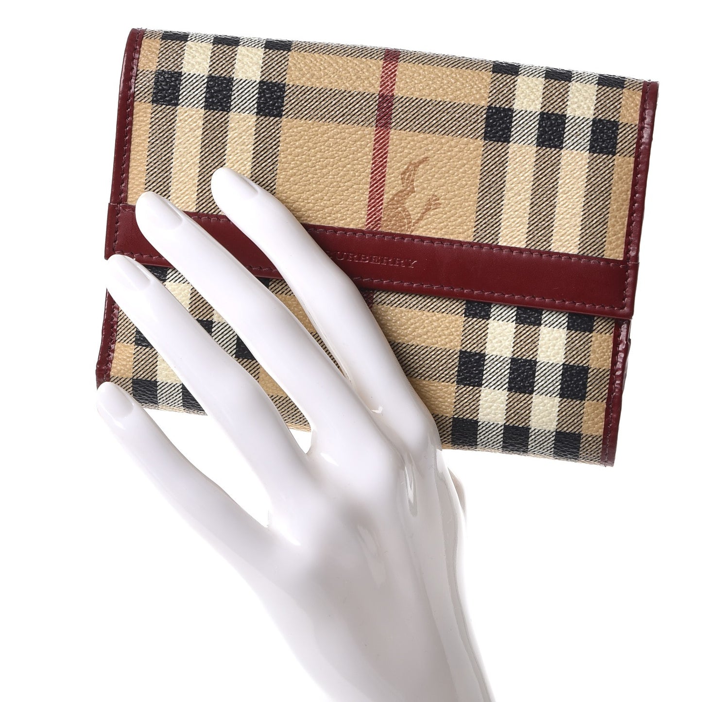 Haymarket Check Compact Wallet Red