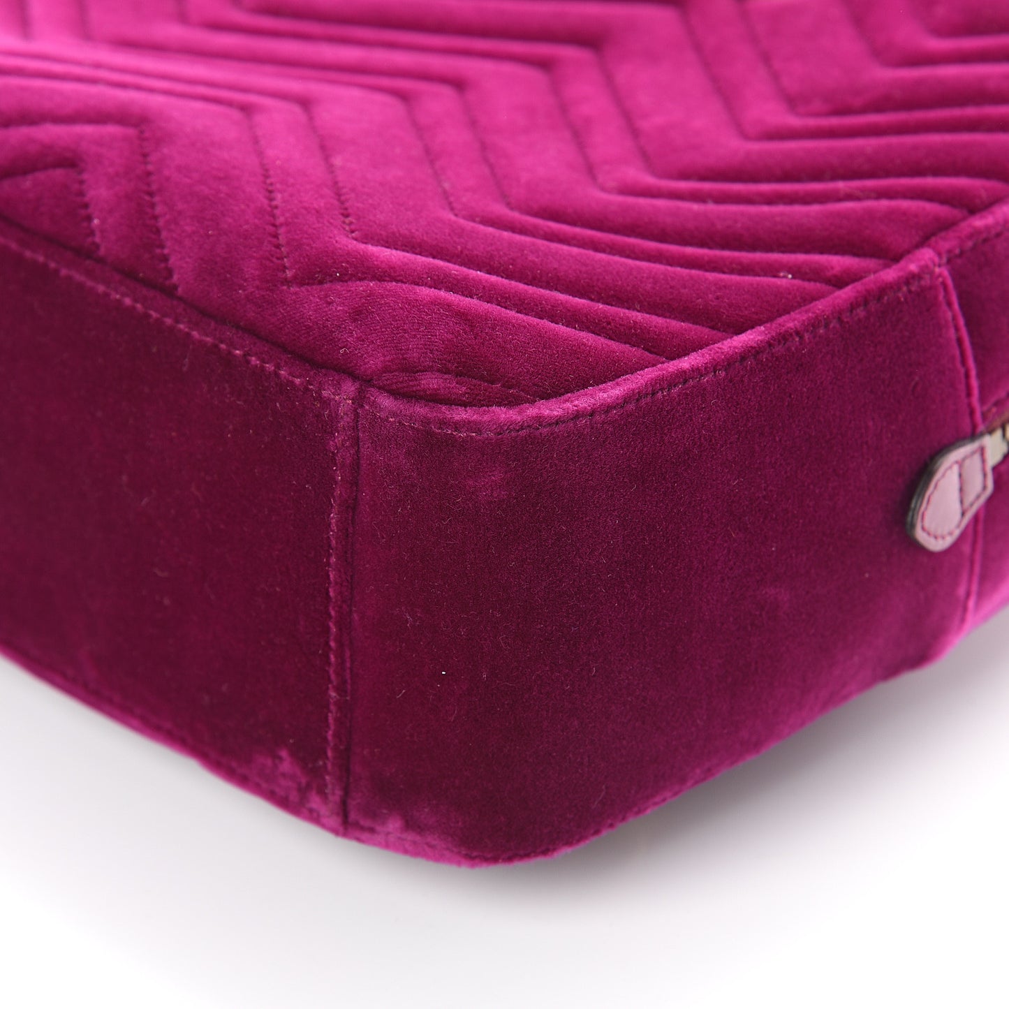 Velvet Matelasse GG Marmont Dome Backpack Fuchsia Violet Cyclamen