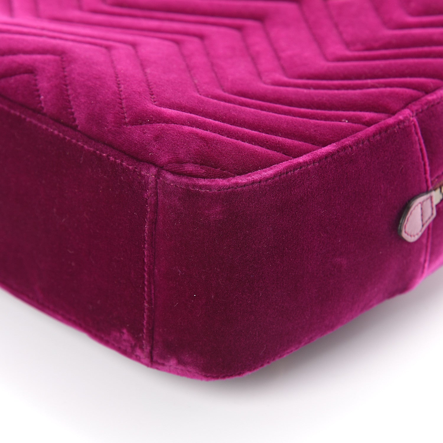 Gucci Velvet Matelasse GG Marmont Dome Backpack Fuchsia Violet Cyclamen 8 of 8