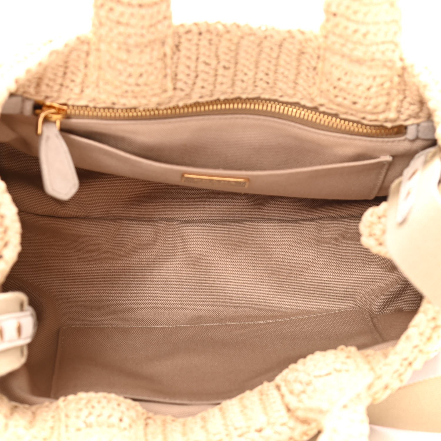 Prada Raffia Woven Tote Naturale Rosa 4 of 9