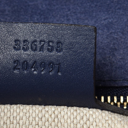 Gucci Soft Patent Medium Soho Clutch Uniform Blue 7 of 9