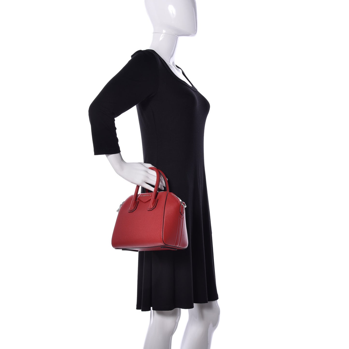Sugar Goatskin Mini Antigona Medium Red