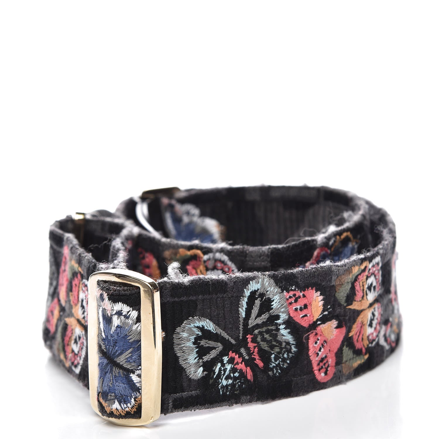 Valentino Garavani Canvas Camubutterfly Rockstud Guitar Strap Multicolor 2 of 4