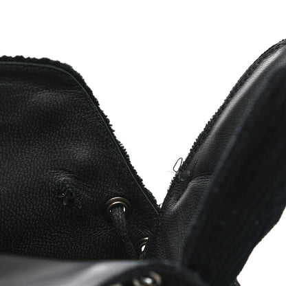 Chanel Velvet CC Cap Toe Boots 38 Black 10 of 10
