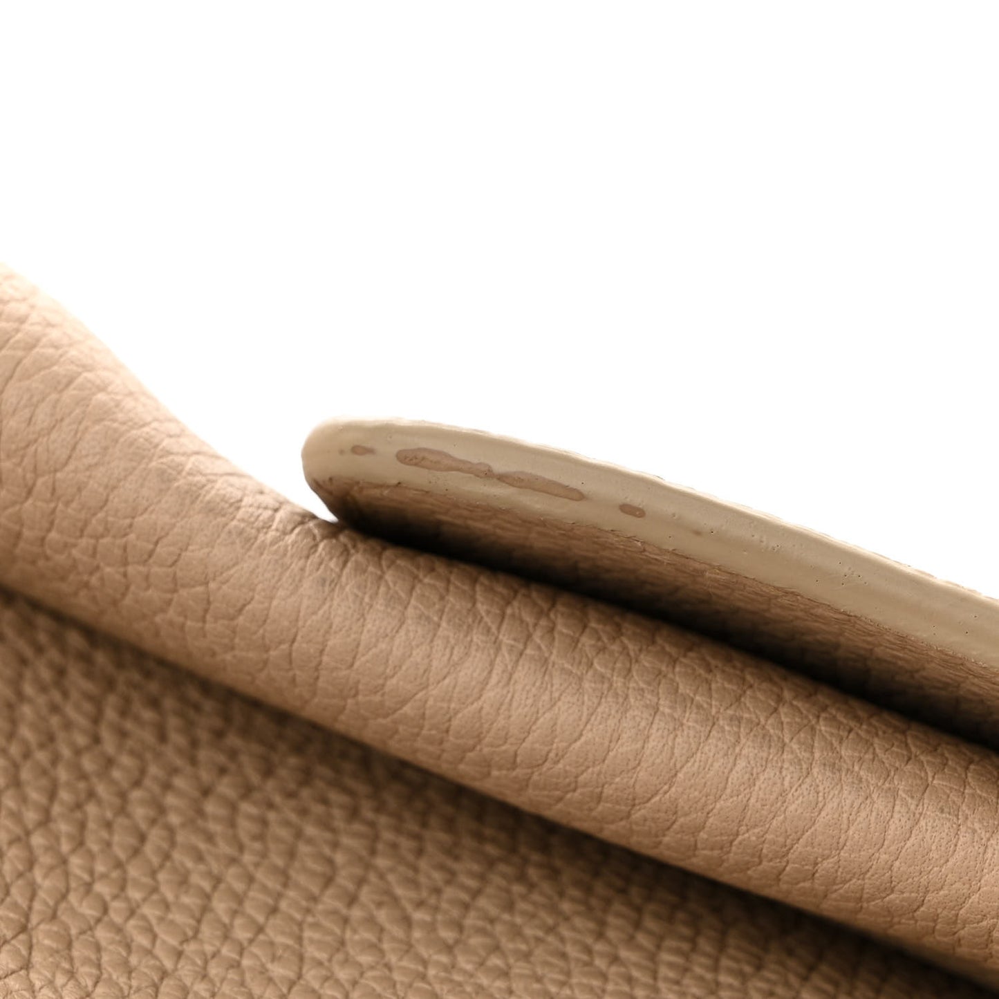 Grained Calfskin Le Dix Small Soft Cartable Beige Seigle